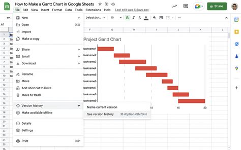 how to delete version history on google sheets