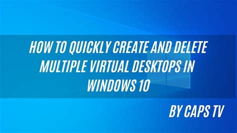 how to delete virtual desktop