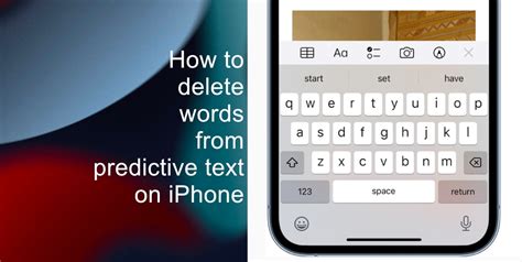 how to delete words from apple predictive text