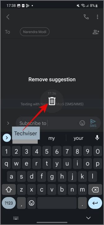 how to delete words from keyboard android