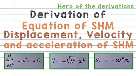 how to derive displacement formula