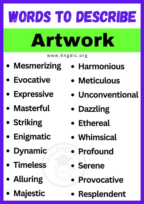 How To Describe Artwork In Words