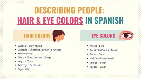  79 Popular How To Describe Hair Color In Spanish Hairstyles Inspiration