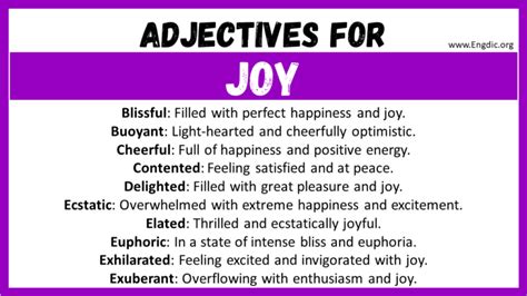 how to describe joy in writing