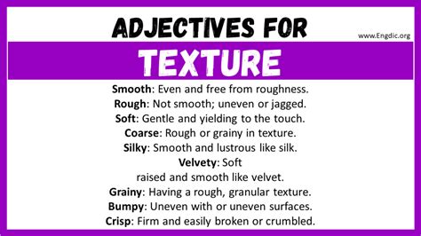 how to describe texture in writing
