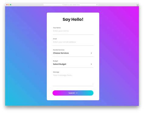 how to design a form page