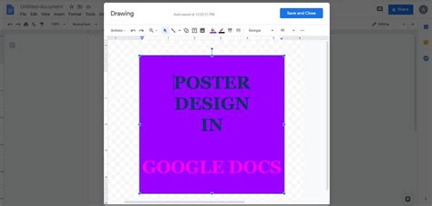 how to design a poster in google docs