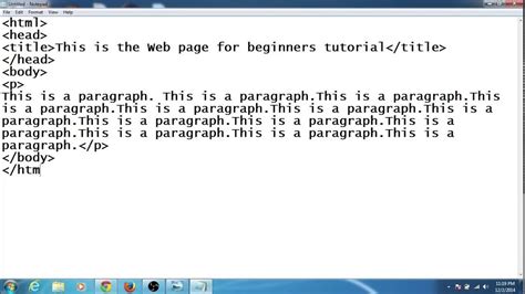 how to design a web page using html in notepad