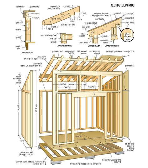 Free Shed Plans with Drawings Material List Free PDF Download