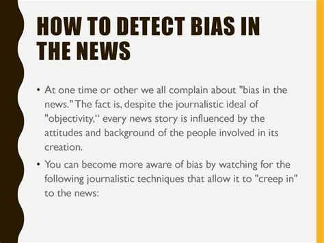 how to detect bias