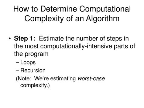 how to determine computational complexity