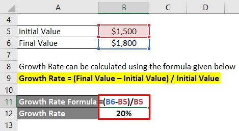 how to determine growth rate in excel