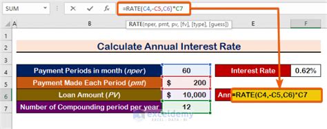 how to determine interest rate in excel