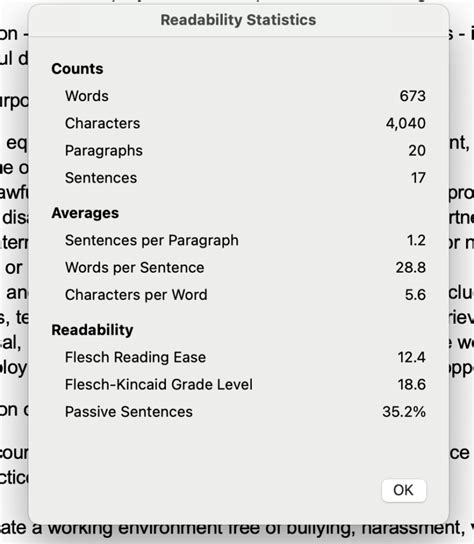 how to determine reading level of text in microsoft word