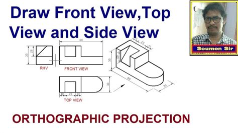 how to determine the front view of an object