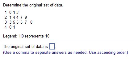 How To Determine The Original Set Of Data In Statistics