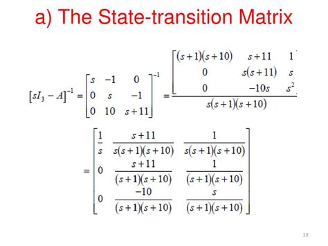 how to determine the state transition matrix