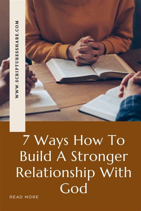 how to develop a strong relationship with god