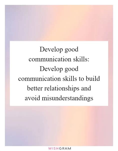 how to develop good communication skills in relationships