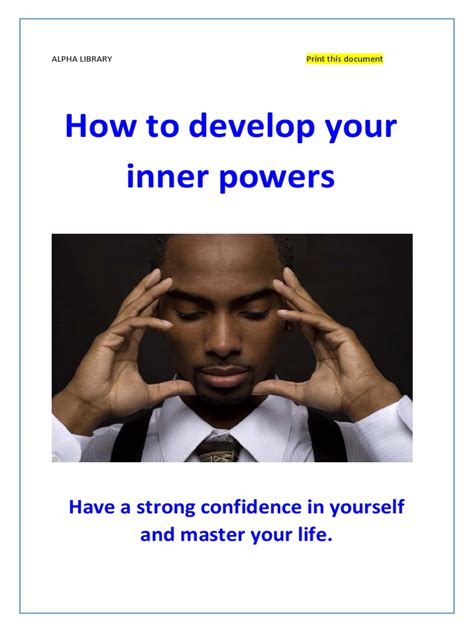 how to develop your inner powers