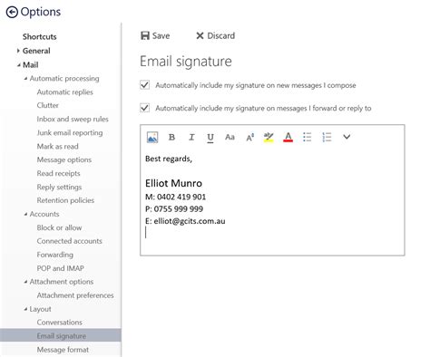 how to digitally sign an email in outlook 365