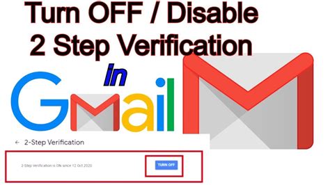 how to disable 2 step authentication for gmail