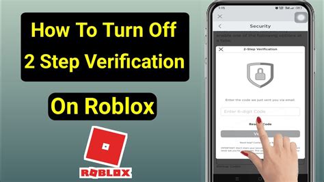 how to disable 2 step verification roblox mobile