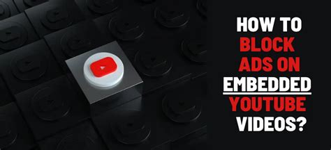 how to disable ads in embedded youtube videos
