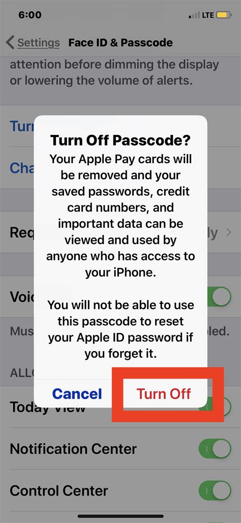 how to disable an iphone passcode