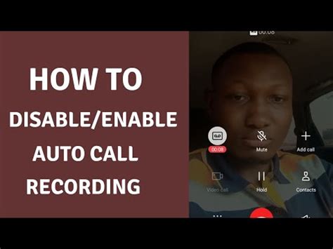 how to disable auto call record in android