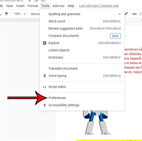 how to disable autocorrect on google docs