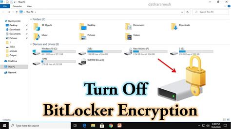 how to disable bitlocker encrypted on drives