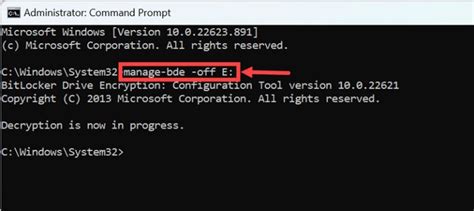 how to disable bitlocker in command prompt windows 11