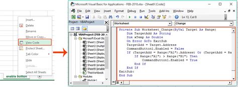 how to disable code in excel