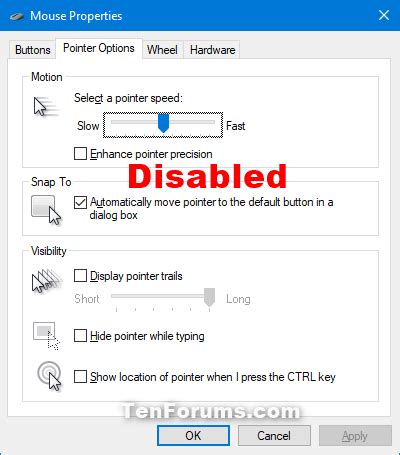 how to disable cursor pointer