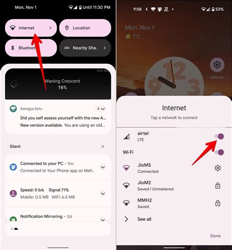 how to disable data on android