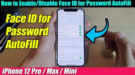 how to disable face id and passcode