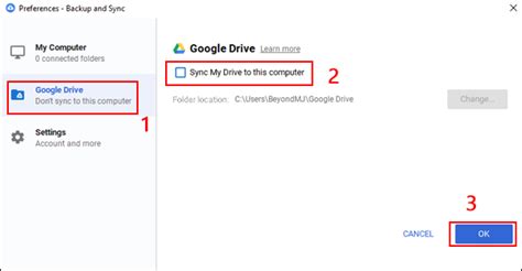 how to disable google drive sync on pc