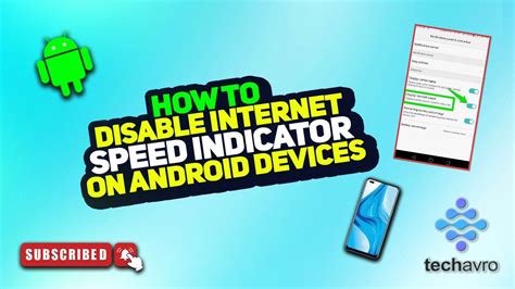 how to disable internet speed indicator on android