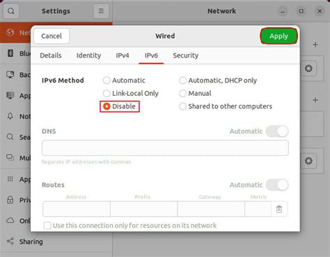 how to disable ipv6 in linux ubuntu