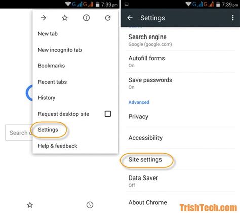 how to disable javascript in chrome on android