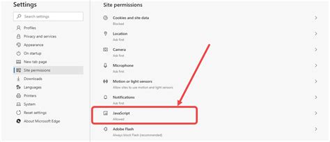 how to disable javascript in edge