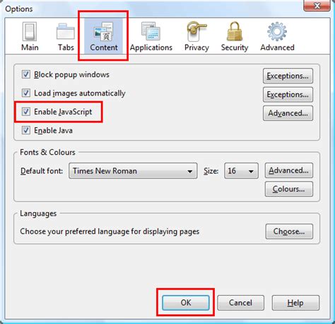 how to disable javascript on firefox