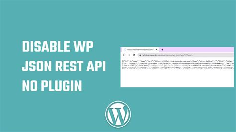 how to disable json rest api in wordpress
