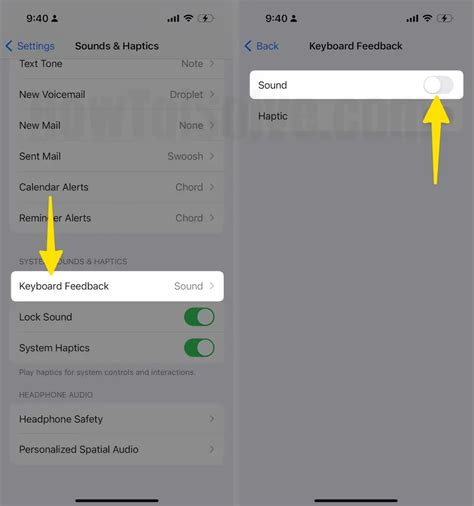 how to disable keyboard sound in iphone