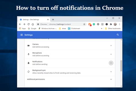 how to disable notifications on google chrome