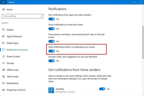 how to disable notifications windows