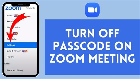 how to disable passcode on zoom