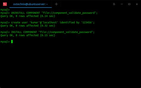 how to disable password policy in mysql
