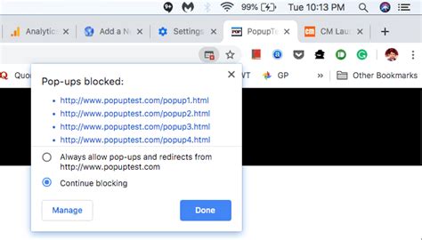 how to disable pop up blocker on chrome macbook